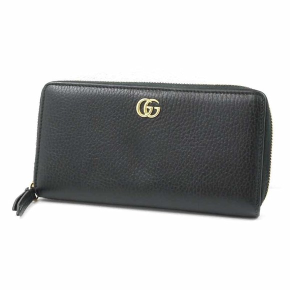 GUCCI GG Marmont Round Zip Long Wallet Black - Picture 1 of 15